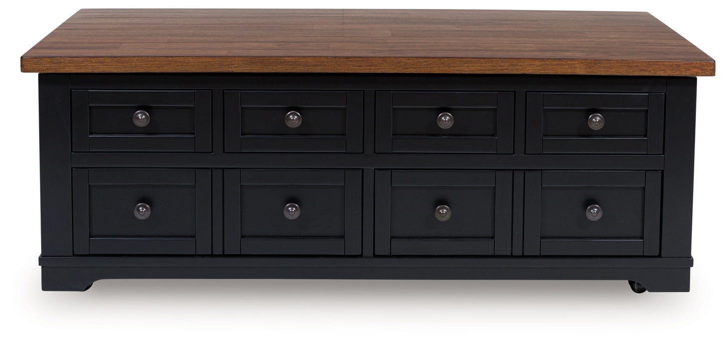 Wildenauer - Brown / Black - Lift Top Cocktail Table