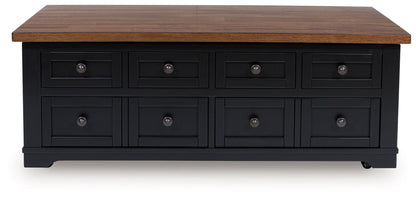 Wildenauer - Brown / Black - Lift Top Cocktail Table