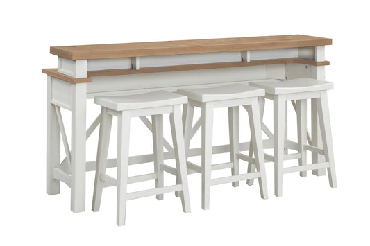Americana Modern - Everywhere Console With 3 Stools - Cotton