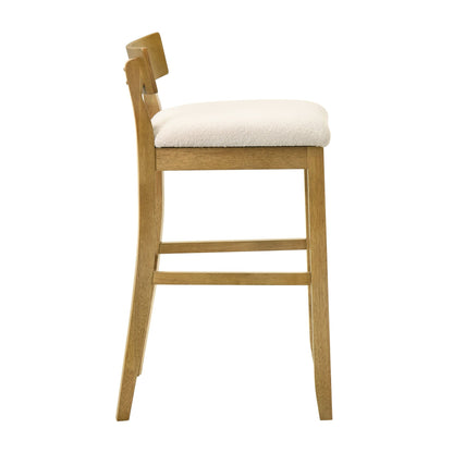 Merie - Modern Transitional Wood Bar Height Kitchen Bar Stool