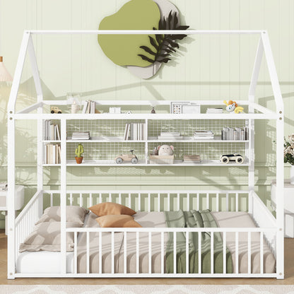 House Frame With Fence And Shelves