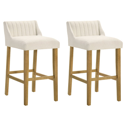 Fauna - Modern Transitional Wood Bar Height Kitchen Bar Stool