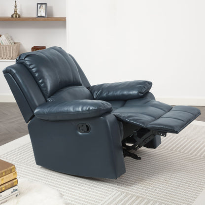 Charlotte - Gel Glider Recliner With Sturdy Wood Frame - Blue