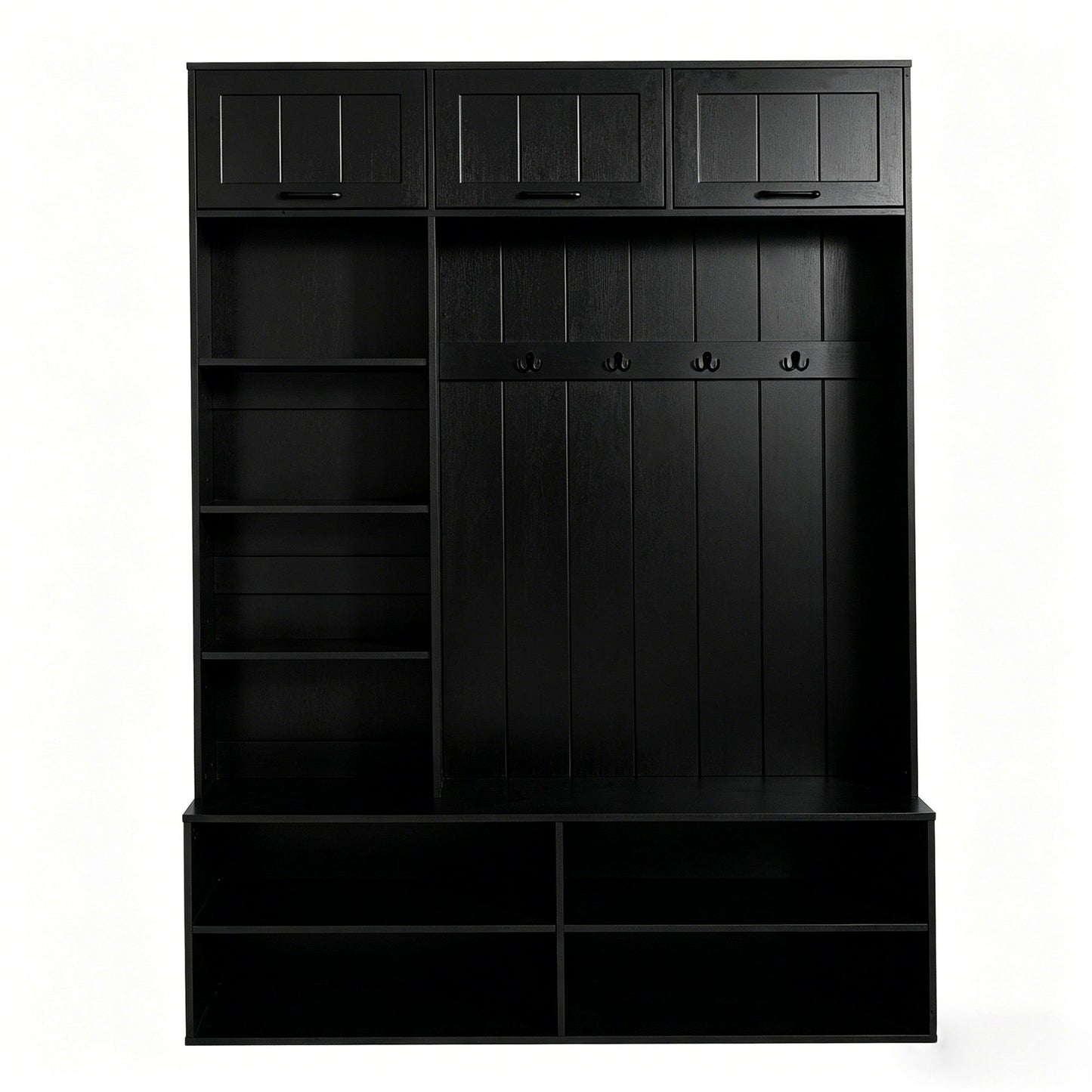 Farmhouse Hall Tree & Bench And Shoe Storage
