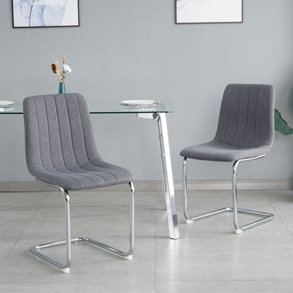 Modern Dining Chair With Metal Legs