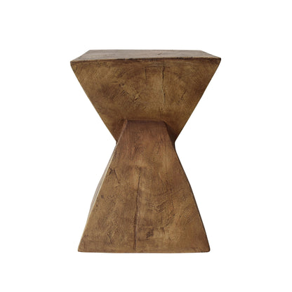 Flamboyant - Outdoor Side Table With Twisted Hourglass Shape
