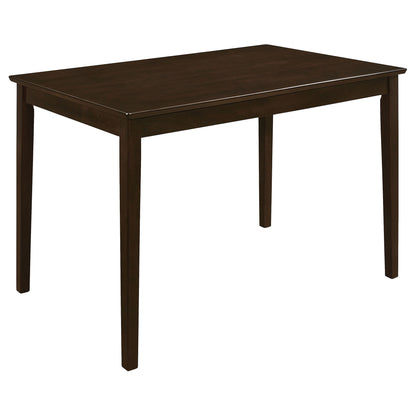 Arvin - 5 Piece Dining Set With Rectangular Table And Bench With Seats - Cappuccino