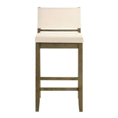 Yaneli - Contemporary Natural Wood Bar Height Kitchen Bar Stool