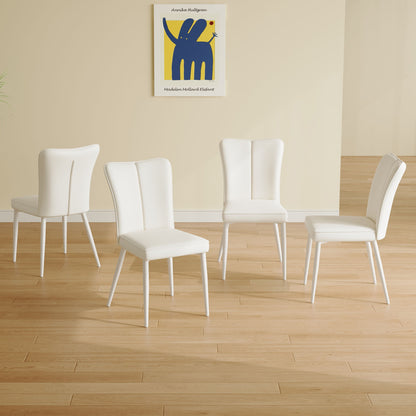Modern Minimalist Dining Chairs With Metal Legs