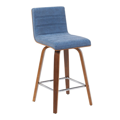 Vienna - Swivel Bar Stool - Walnut Base