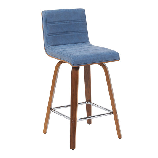 Vienna - Swivel Bar Stool - Walnut Base