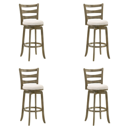 Melindra - Modern Farmhouse Swivel Wood Bar Height Kitchen Bar Stool