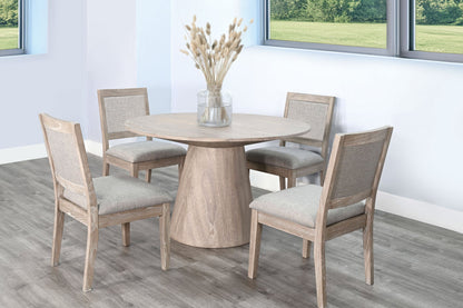 Round 5 Piece Dining Set - Wheat / Light Brown