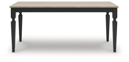 Brenkerton - Grayish Brown / Black - Rectangular Dining Room Table
