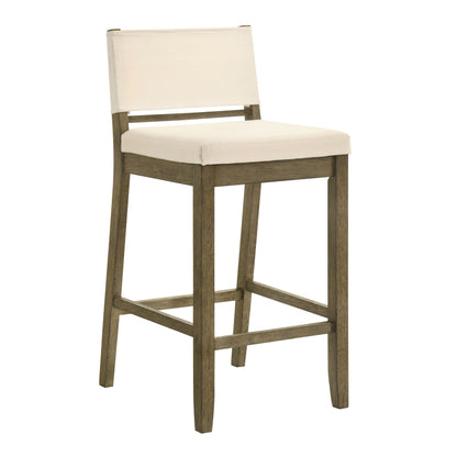 Yaneli - Contemporary Natural Wood Bar Height Kitchen Bar Stool