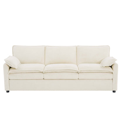 Modern 3 Seater Sofa With Side Storage Pockets For Living Room