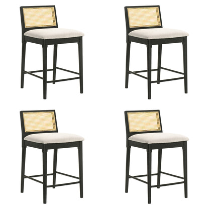 Tobias - Coastal Modern Wood Counter Height Kitchen Bar Stool