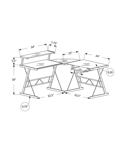 Computer Desk, Home Office, Corner, L Shape, Laptop, Durable Construction