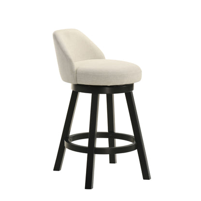 Erika - Modern Transitional Swivel Wood Counter Height Kitchen Bar Stool