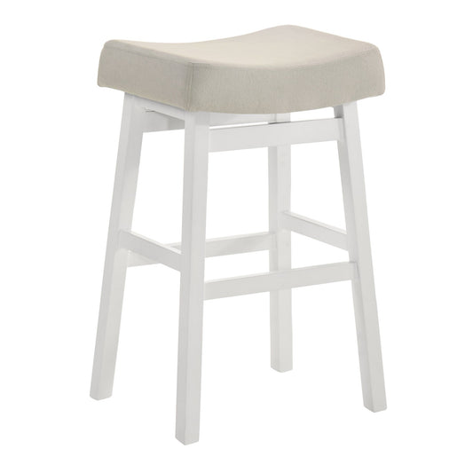 Lenon - Modern Farmhouse Wood Bar Height Kitchen Bar Stool