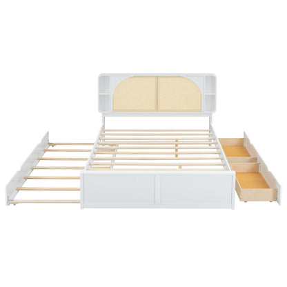 Headboard Bed With 2 Drawers And Trundle