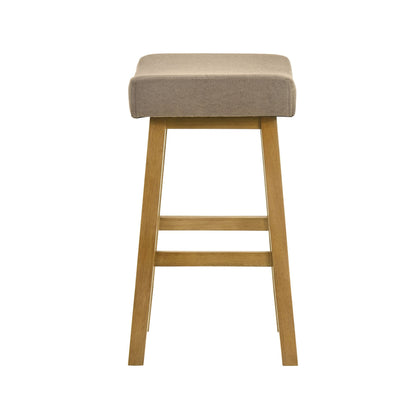 Lenon - Modern Farmhouse Wood Counter Height Kitchen Bar Stool