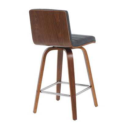 Vienna - Swivel Bar Stool - Walnut Base