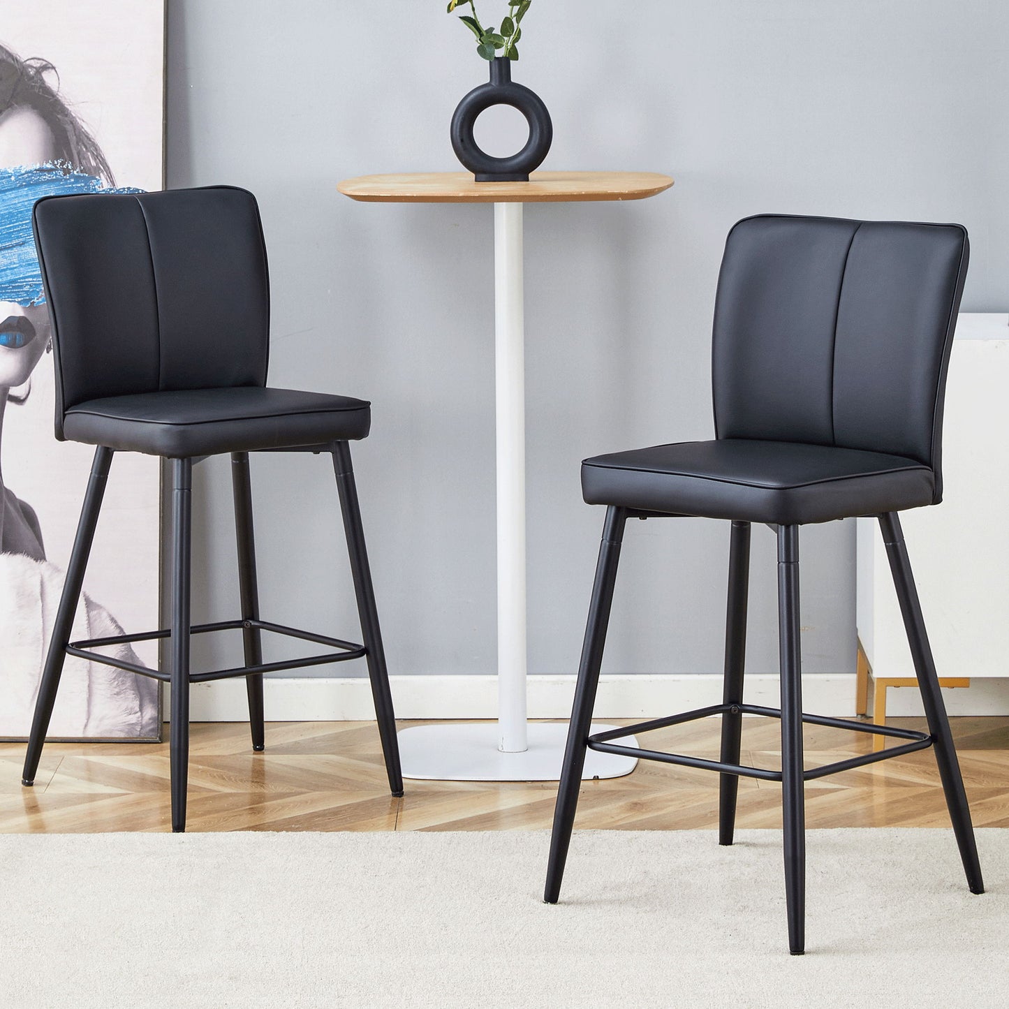 Modern Style Chair With Sleek Backrest Design (Set of 2)