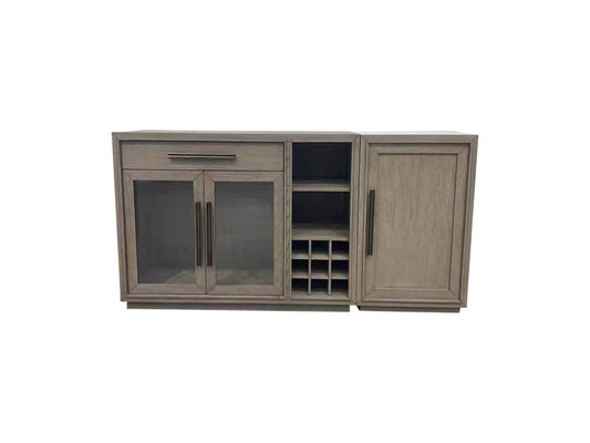 Pure Modern Dining - Multi-Functional Server With Bar Cabinet - Moonstone