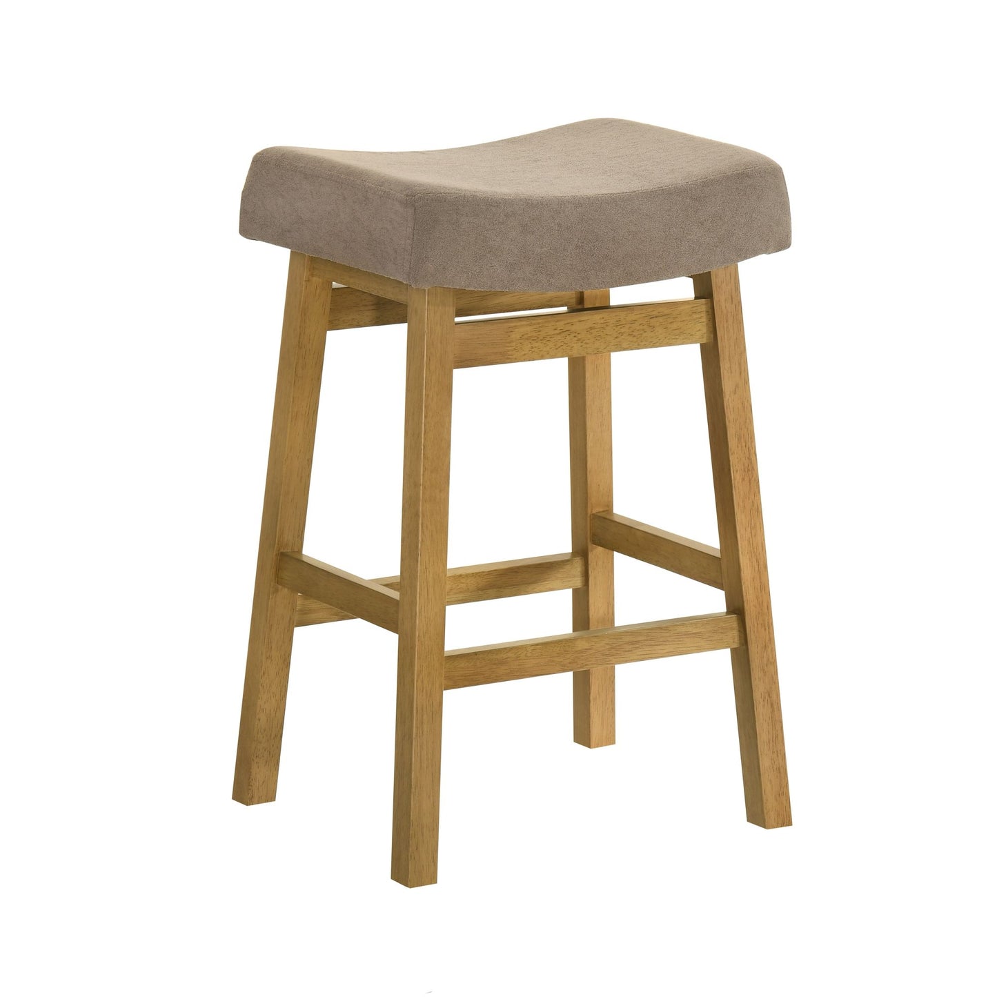 Lenon - Modern Farmhouse Wood Counter Height Kitchen Bar Stool