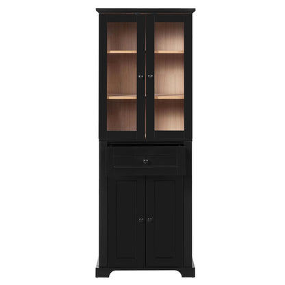 Bathroom Storage Cabinet, Adjustable Shelves & Drawer, Freestanding Tower