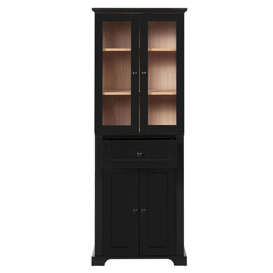 Bathroom Storage Cabinet, Adjustable Shelves & Drawer, Freestanding Tower