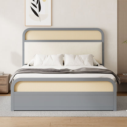 Platform Bed With Trundle And 2 Drawers