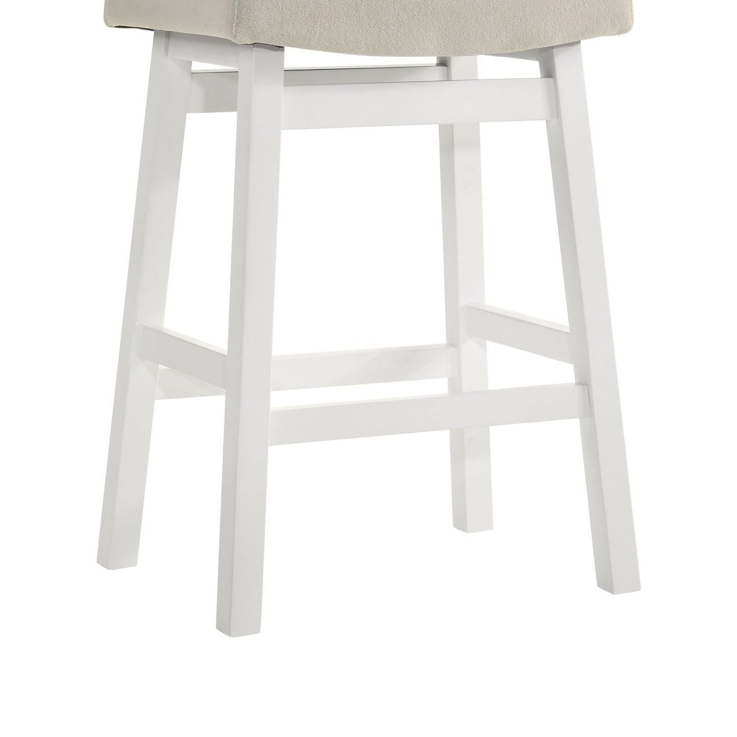 Lenon - Modern Farmhouse Wood Counter Height Kitchen Bar Stool