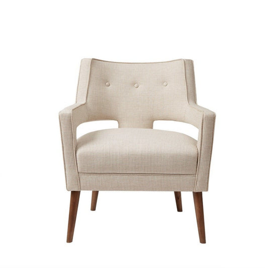 Palmer - Accent Chair Open Arm Design - Cream