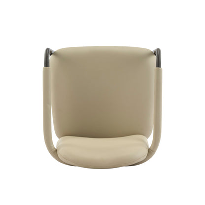 Modern Dining Chair (Set of 2) With Iron Frame - Espresso / Khaki