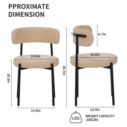 Medieval - Curved Back Kitchen Dining Chairs (Set of 4) - Beige