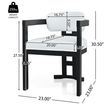 Stylish Indoor Upholstered Wood Dining Chair (Set of 2)