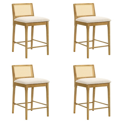 Tobias - Coastal Modern Wood Counter Height Kitchen Bar Stool
