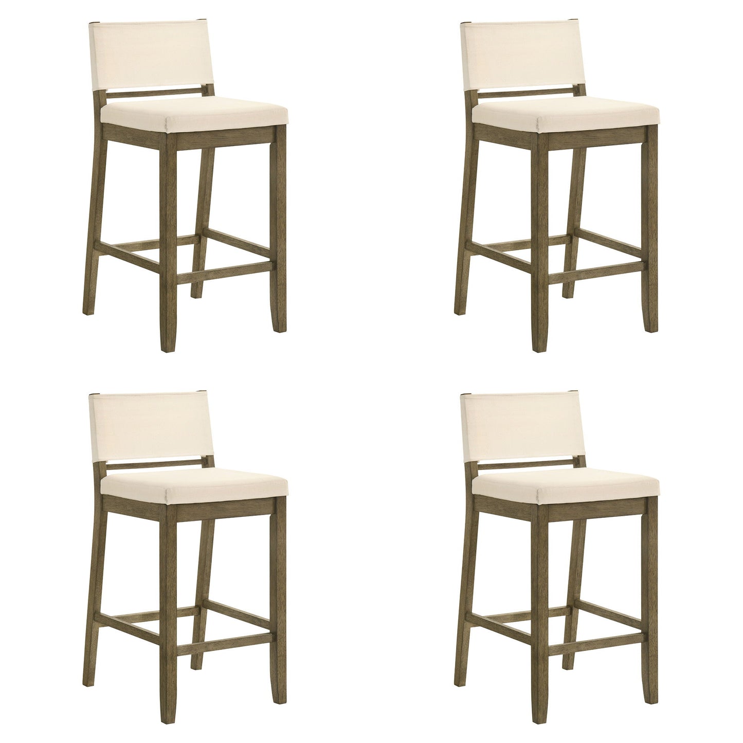 Yaneli - Contemporary Natural Wood Bar Height Kitchen Bar Stool