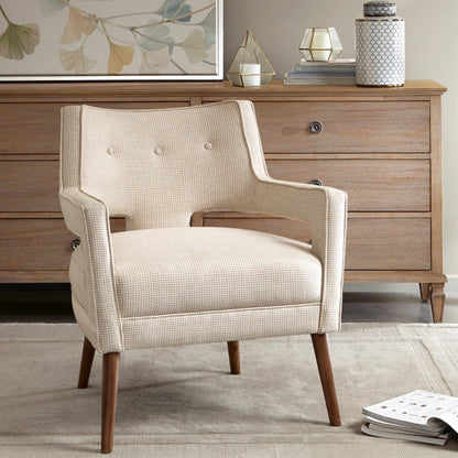 Palmer - Accent Chair Open Arm Design - Cream