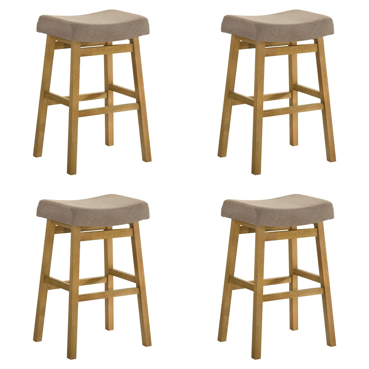 Lenon - Modern Farmhouse Wood Bar Height Kitchen Bar Stool