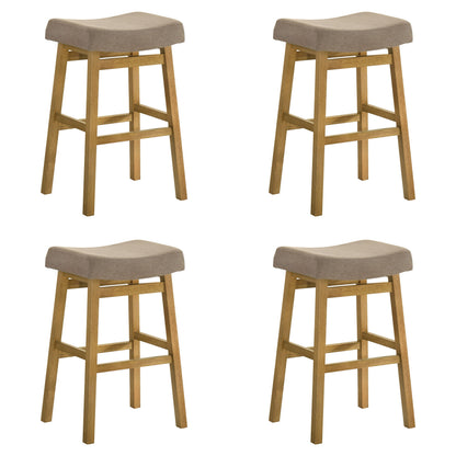 Lenon - Modern Farmhouse Wood Bar Height Kitchen Bar Stool