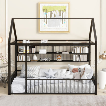 House Frame With Fence And Shelves