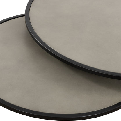 Rina - 2 Piece Nesting End Table Set - Concrete / Black