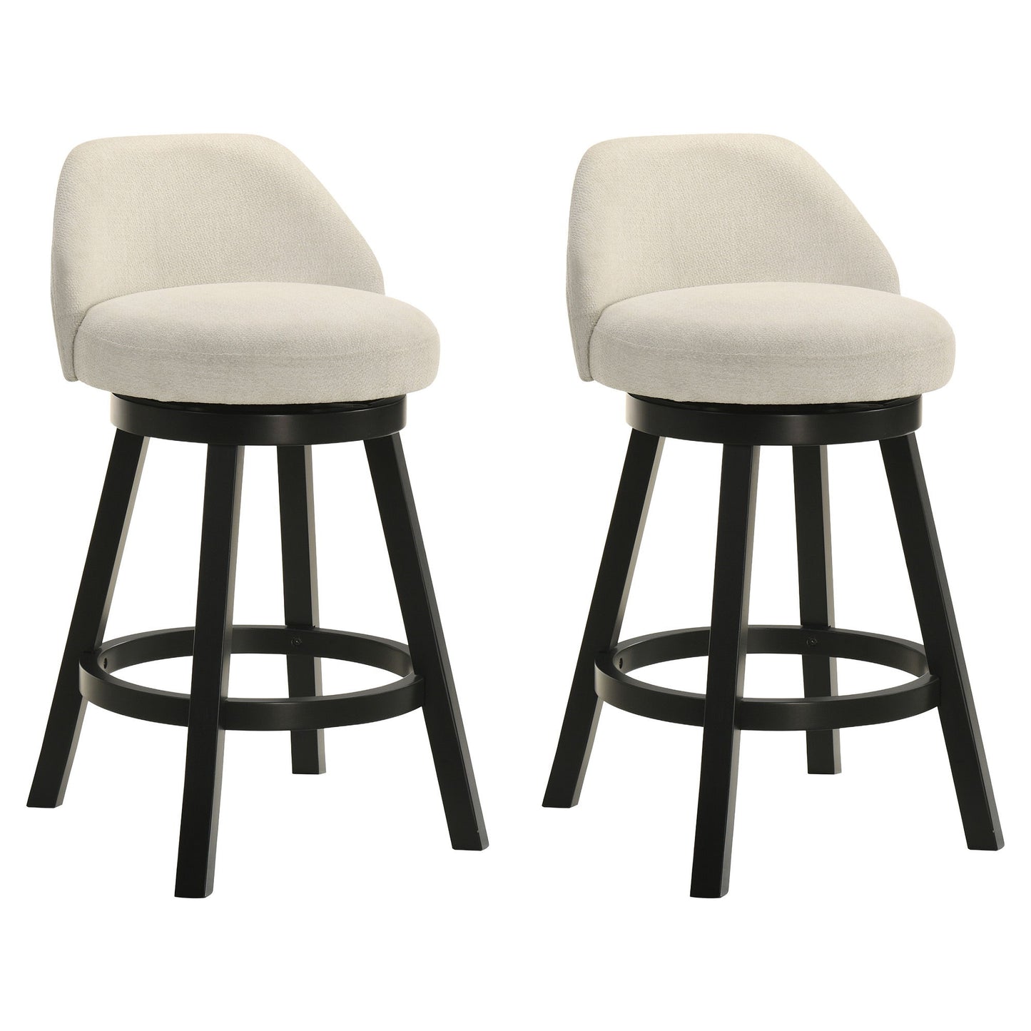 Erika - Modern Transitional Swivel Wood Counter Height Kitchen Bar Stool