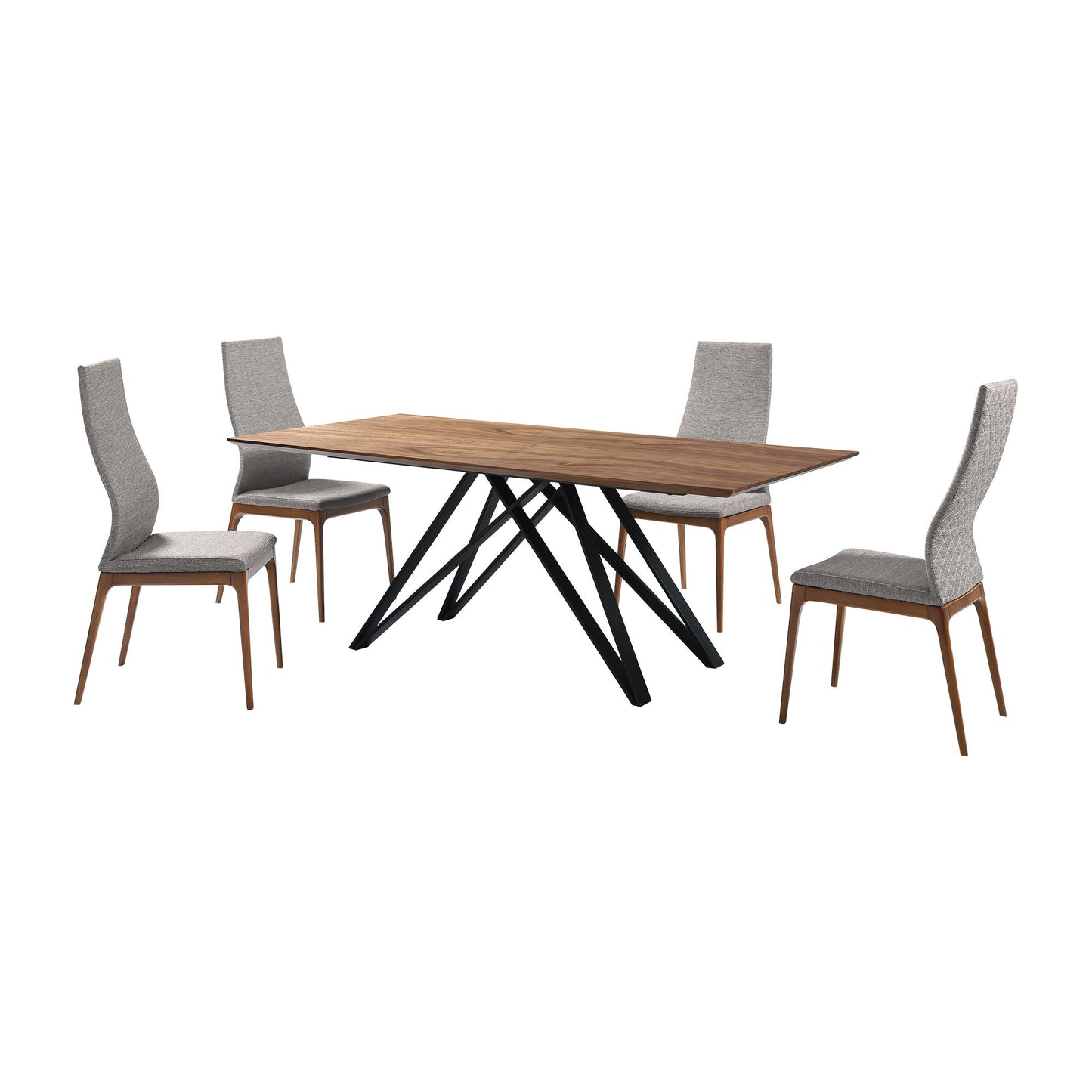 Modena Parker - 5 Piece Dining Set - Gray