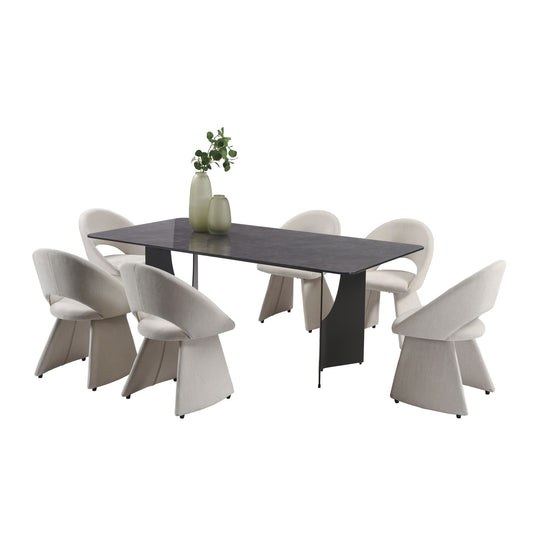 Zoey - Dining Set - Dark Gray Table