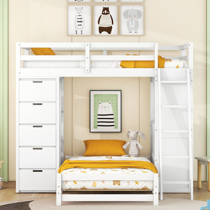 Bunk Bed With LED Light And USB Ports