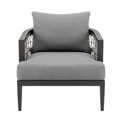 Zella - Outdoor Patio Armchair - Light Gray / Earl Gray
